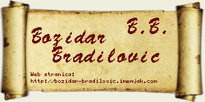 Božidar Bradilović vizit kartica